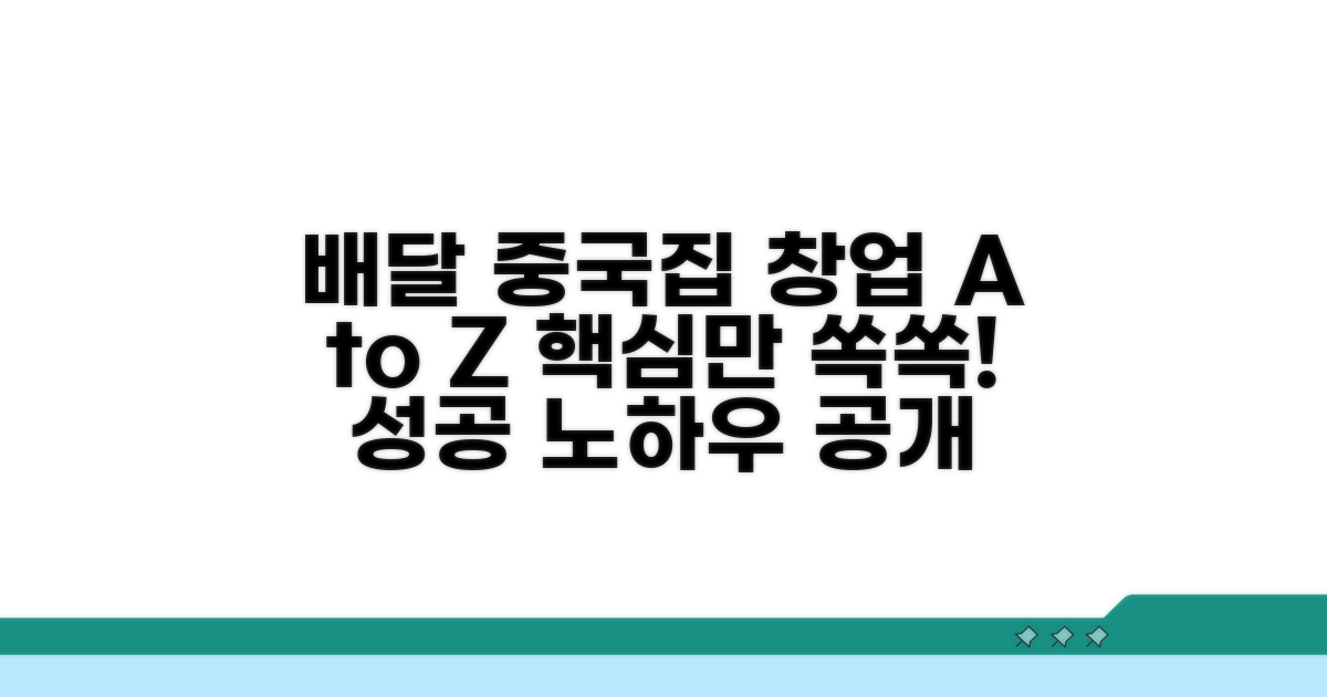 배달 전문 중국집 창업 절차