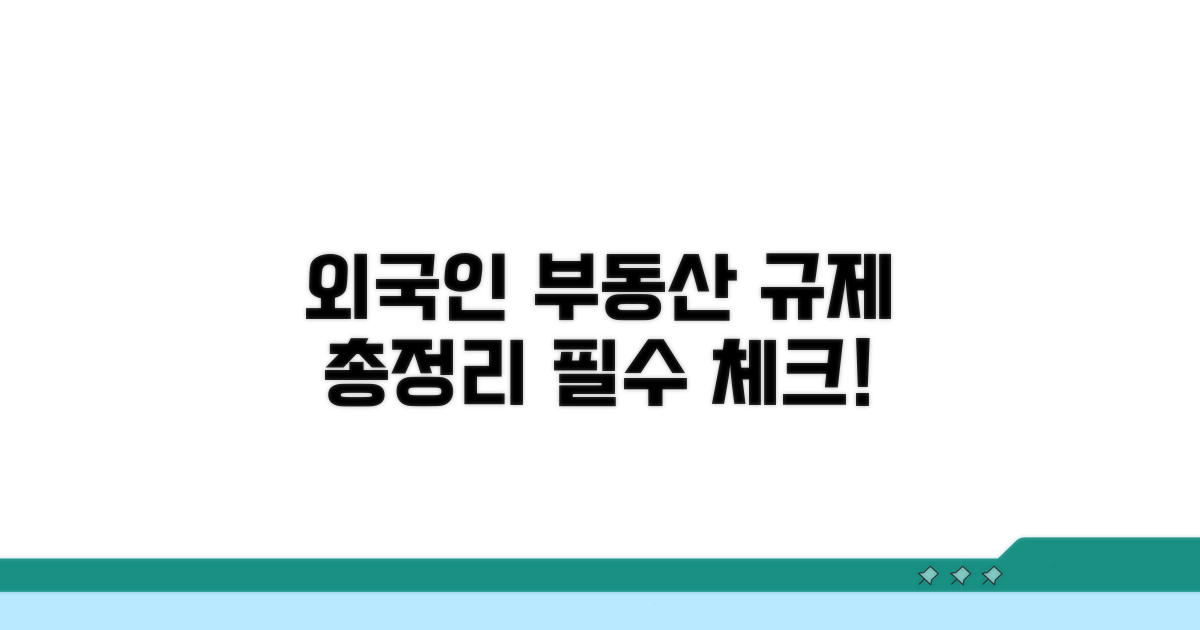 외국인 부동산 규제 총정리