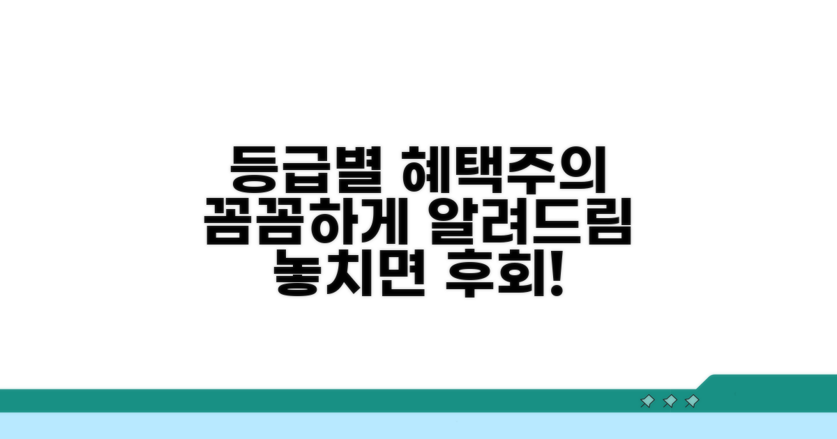 등급별 혜택과 주의사항 안내