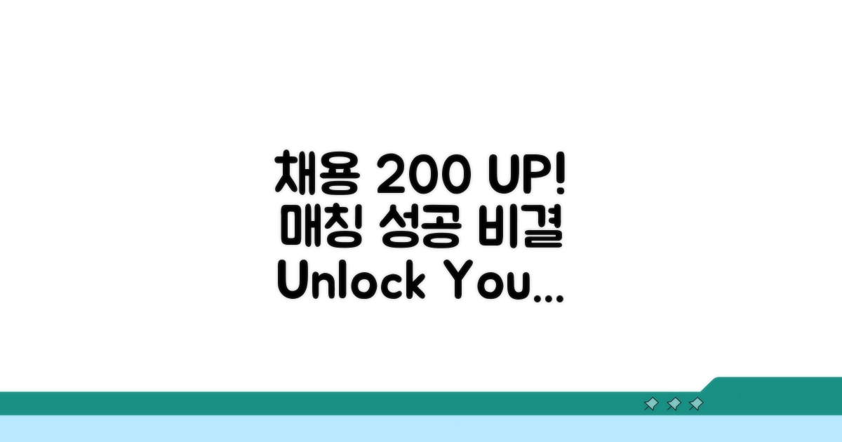 맞춤 채용, 매칭 서비스 200% 활용