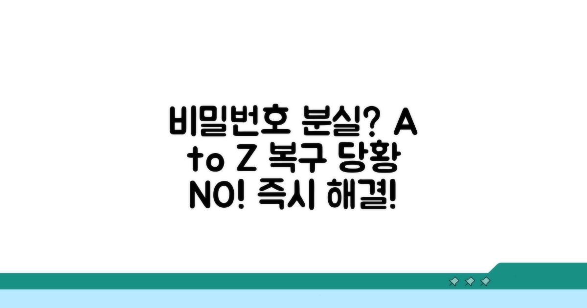 비밀번호 분실 시 복구 방법 A to Z