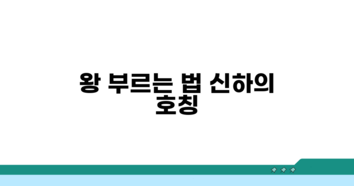 왕을 부르는 예법, 신하들은 어떻게 불렀나