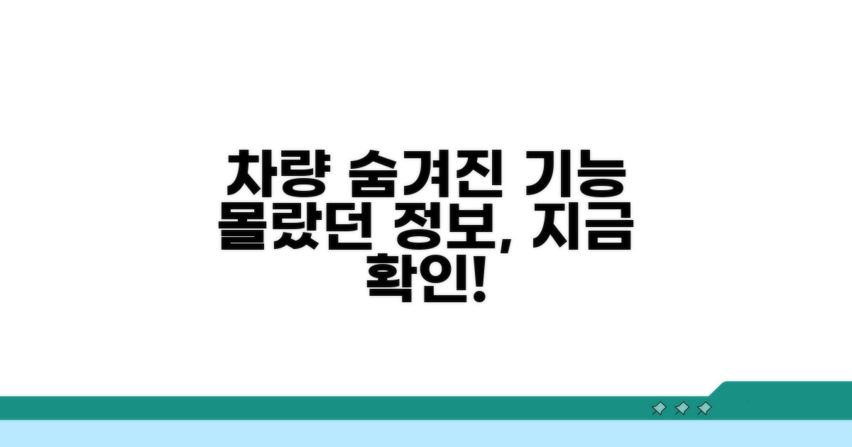 차량 정보 조회, 몰랐던 숨겨진 기능