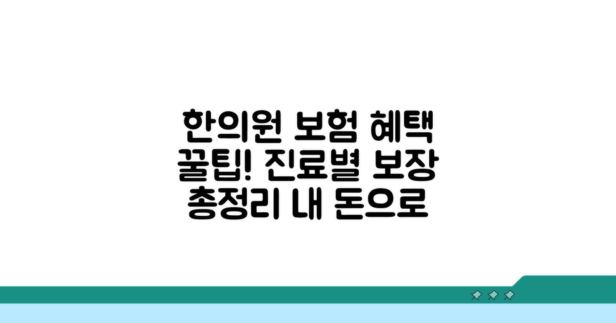 한의원 치료 항목별 보장 내용