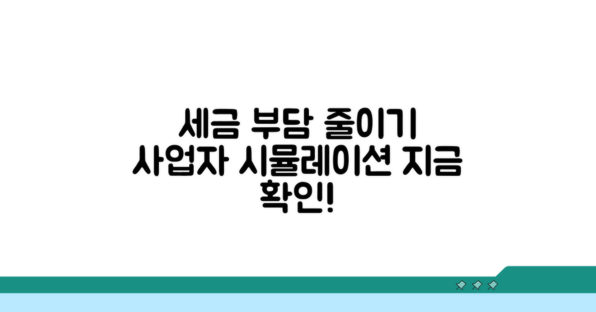 소규모 사업자 세금 부담 시뮬레이션