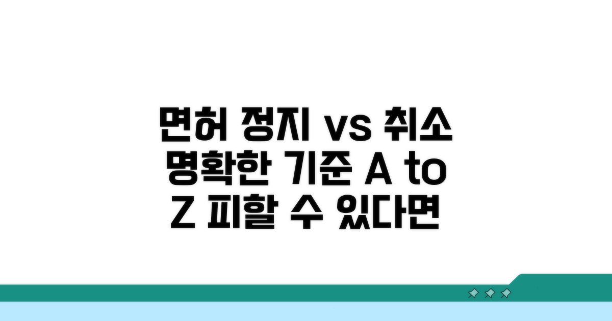 면허 정지 vs 취소 기준 정확히 알기