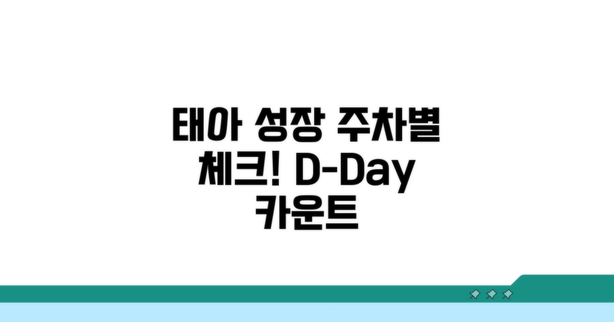 주차별 태아 성장 체크리스트