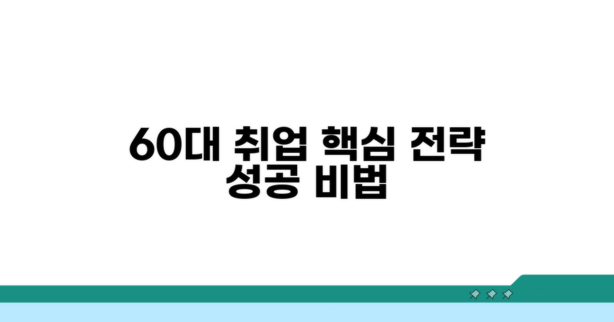 60대 취업 성공 핵심 전략
