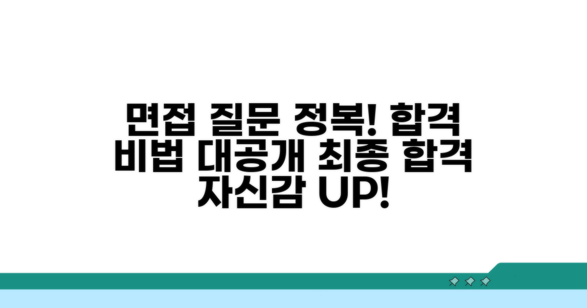 면접 질문 완벽 대비 가이드