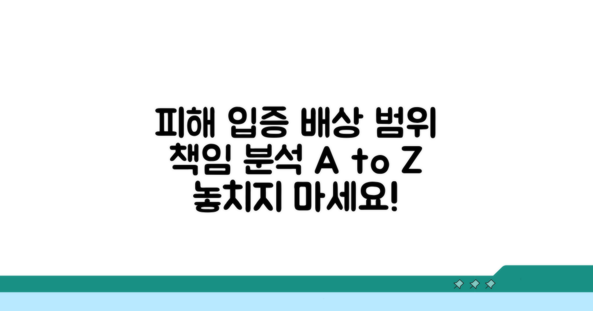 피해 입증과 배상 책임 범위 분석