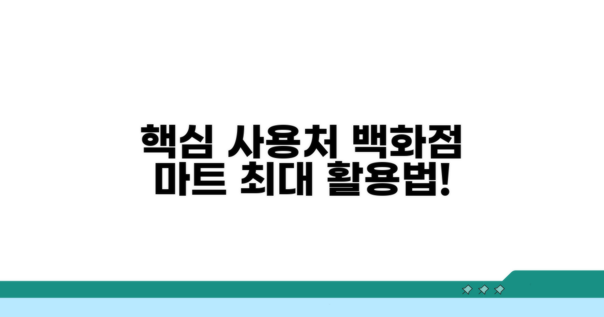 백화점부터 마트까지 핵심 사용처