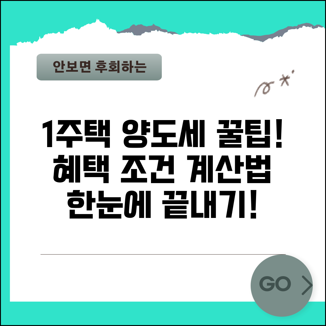 부동산 양도소득세 | 1세대 1주택 혜택 조건 및 주택 양도세 계산 총정리