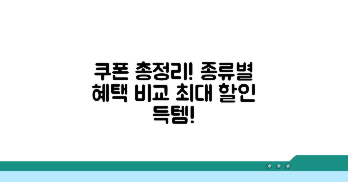 할인 쿠폰 종류별 비교 분석