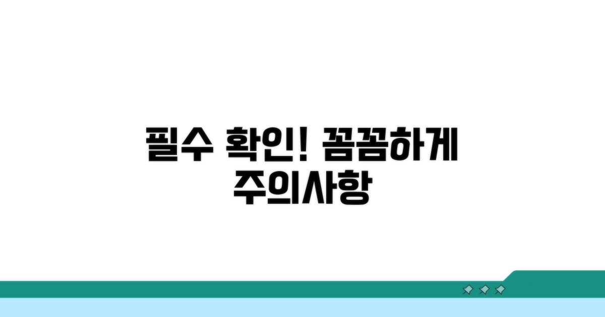 주의사항 꼼꼼히 확인하세요