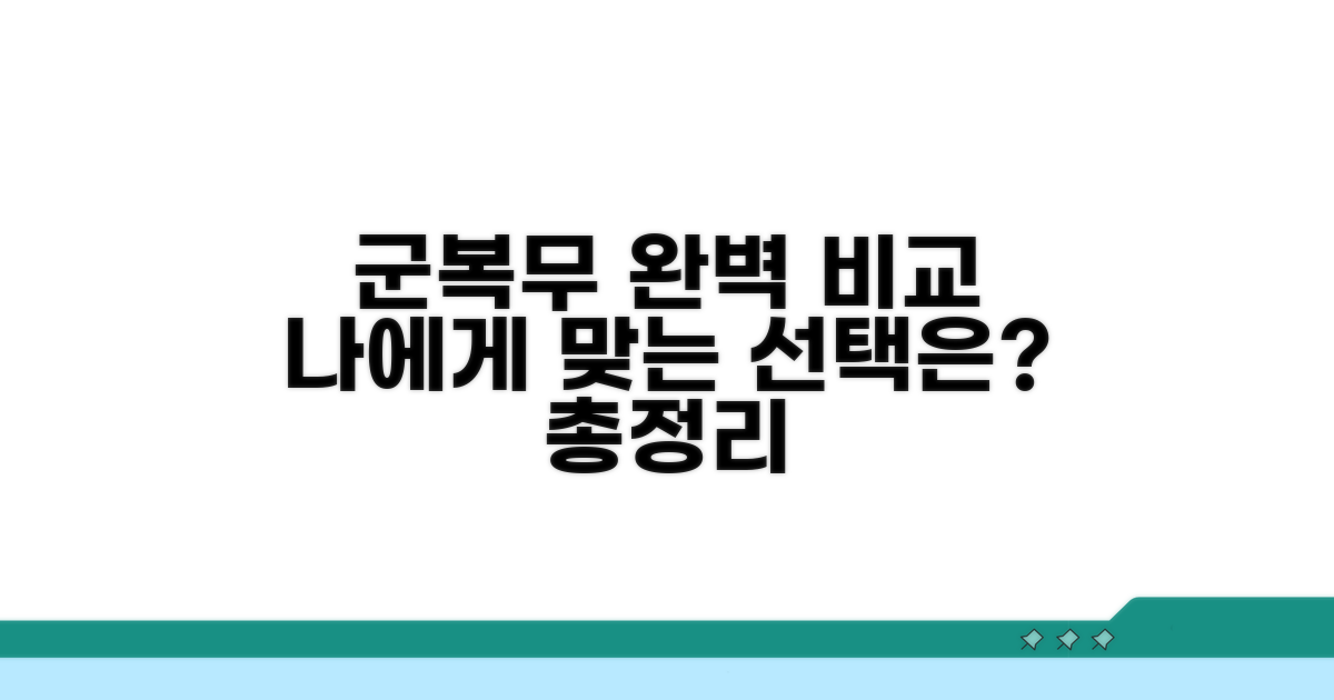복무 형태별 상세 비교