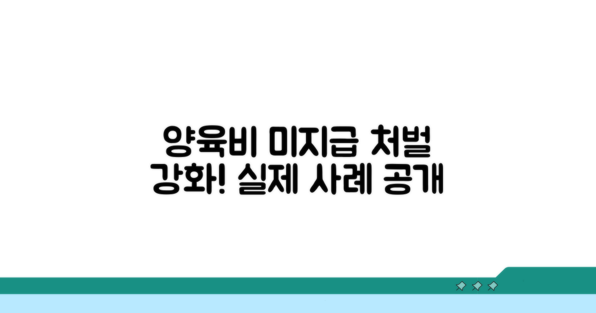 실제 사례로 보는 양육비 미지급 처벌