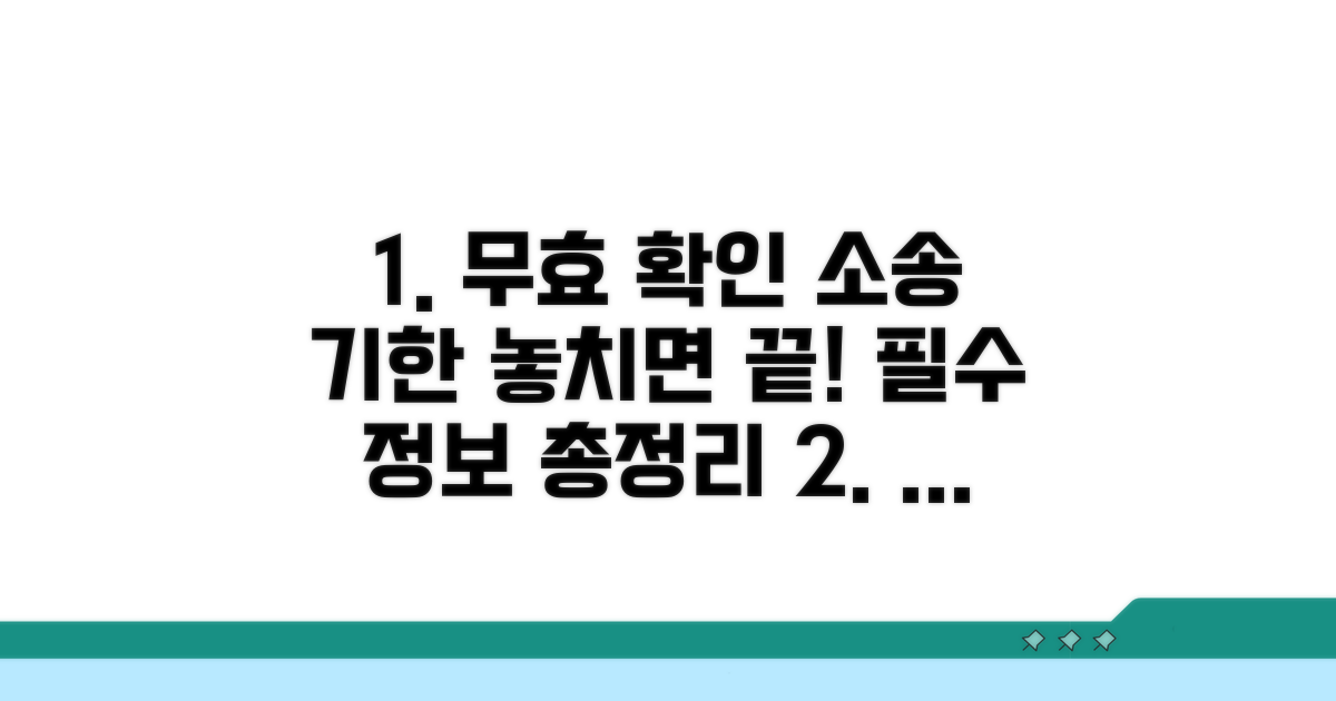무효 확인 소송, 제출 기한 파헤치기