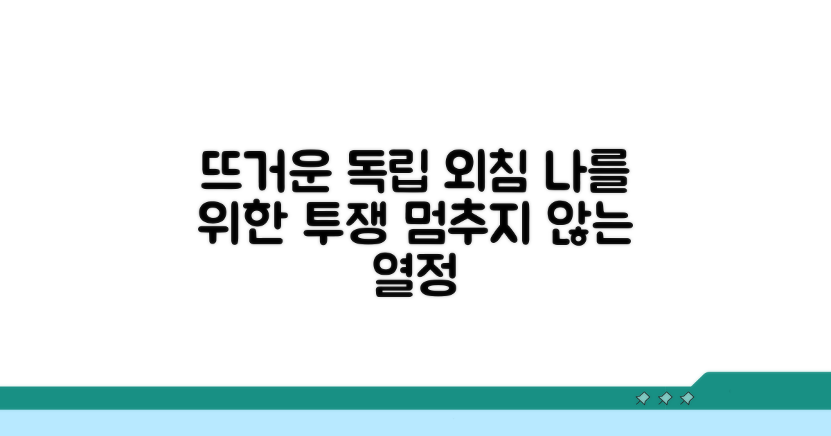 독립을 외친 뜨거운 외침 담았네