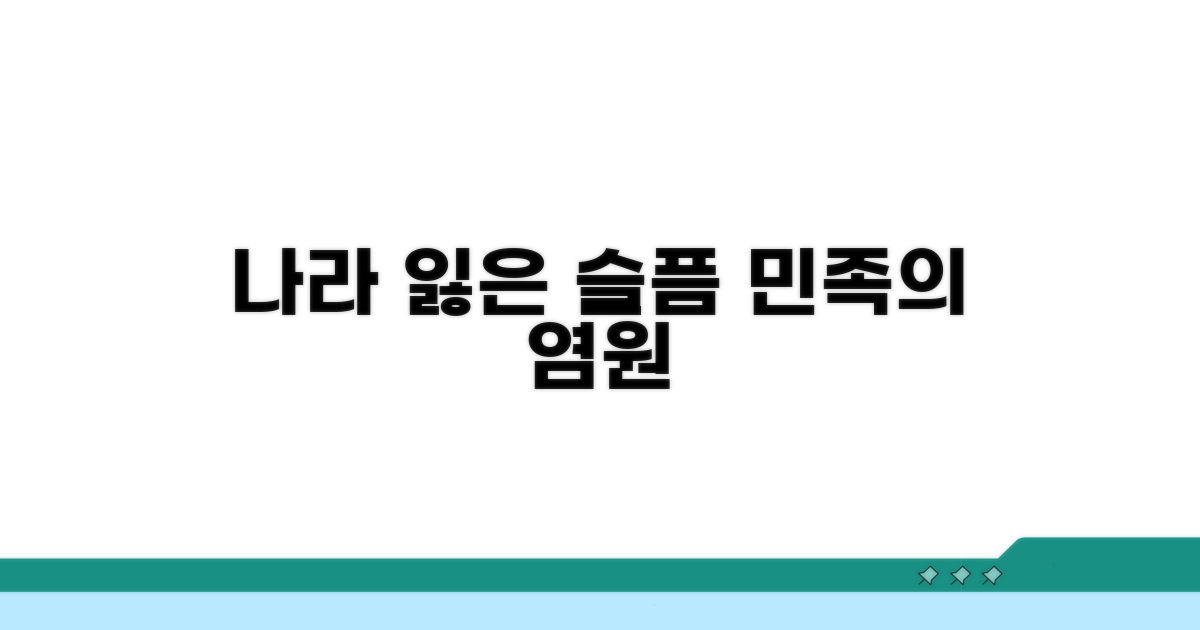 나라를 잃은 슬픔, 민족의 염원