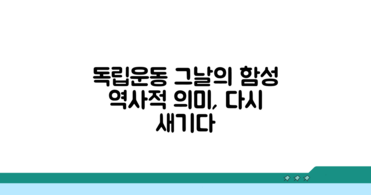 독립운동 역사적 의미 되짚기