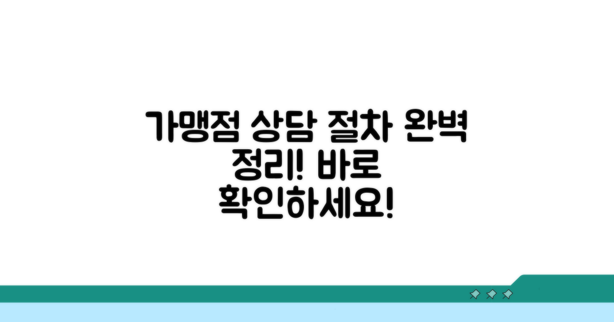 가맹점 상담 절차 완벽 정리