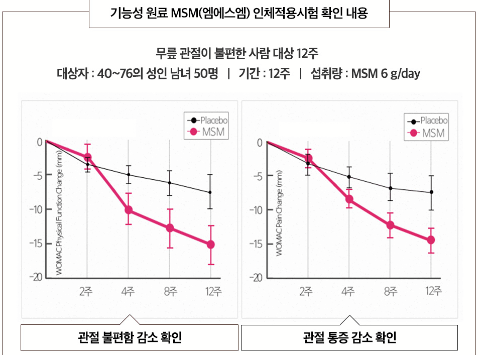 MSM 메틸설포닐메탄 성분 설명